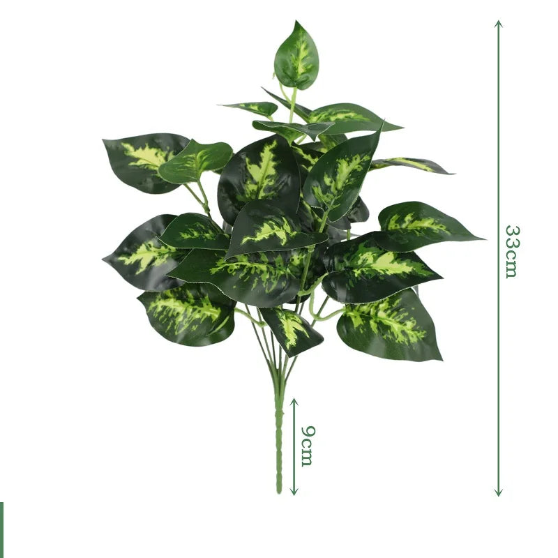 Artificial Silk Leaf Bundle – Fake Plants for Wedding & Home Decor
