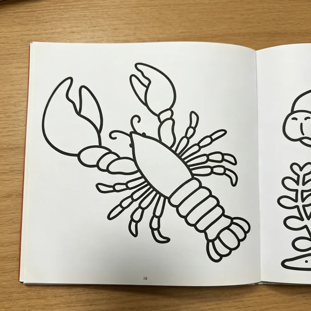 24 Pages Ocean Animal Coloring Book Bold Line Easy Fun Sea Creature