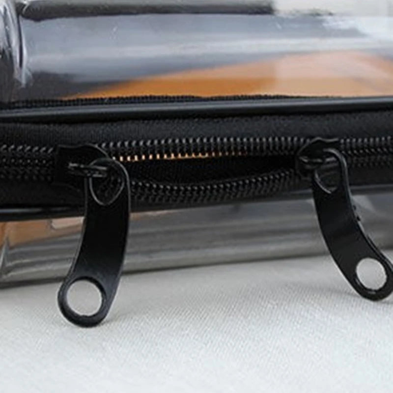 Mini Transparent Hard Case Makeup Bag Large Capacity Small Square Travel Pouch One Shoulder Crossbody Cosmetic Organizer Peaceful Pleasures Health and Wellness