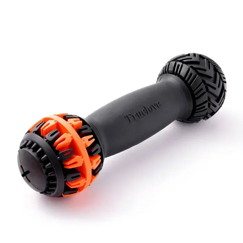 Truelove Pet Super Durable Leak-proof Treat Dispenser Dog Toy Dumbbell Slow Feeder IQ Training Playing Teething Dog TLT2606 Peaceful Pleasures Health and Wellness Jet Black L China Mainland