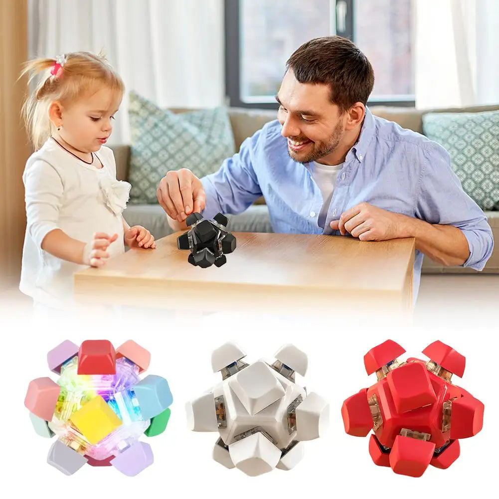 12-Key Flashing Mechanical Keyboard Stress Reliever Fidget Toy