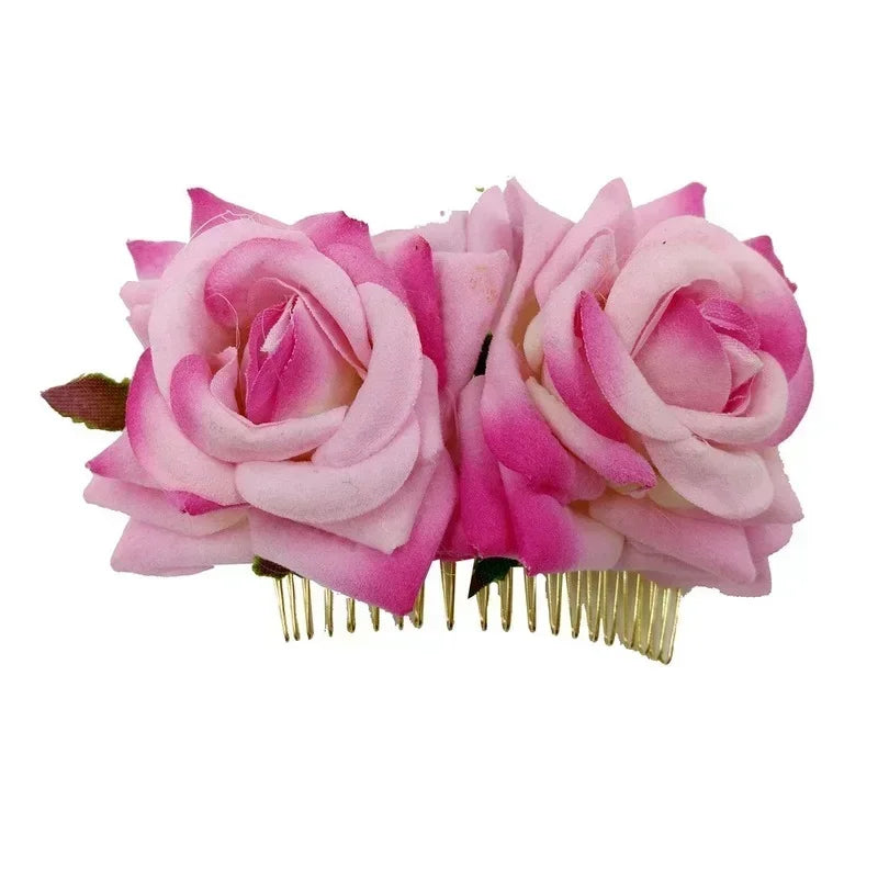 2Pcs Boho Bridal Hair Combs, Women Rustic Wedding Floral Stimulation Flower Hairpins, Brides Hair Accessories, Greenery Combs Peaceful Pleasures Health and Wellness 3