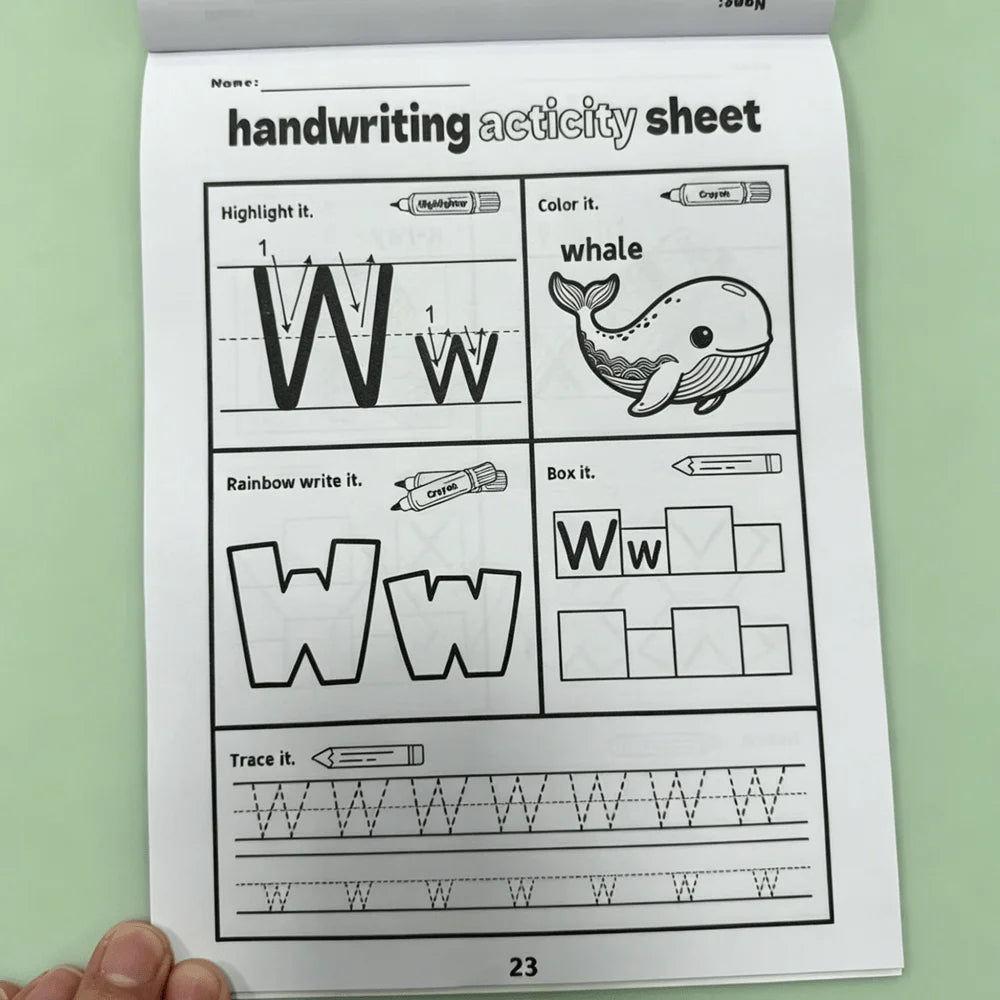 ABC Tracing Letters Workbook 32 Pages Kids Multi-activity Handwriting