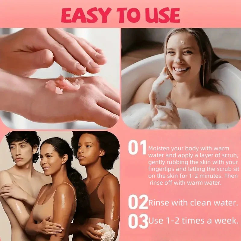 SADOER 500g Strawberry Exfoliating Scrub – Hypoallergenic