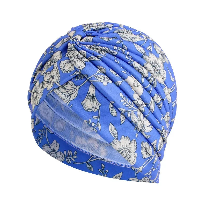 Women's Cotton Print Turban Hijab Head Wrap Scarf | 8 Colors