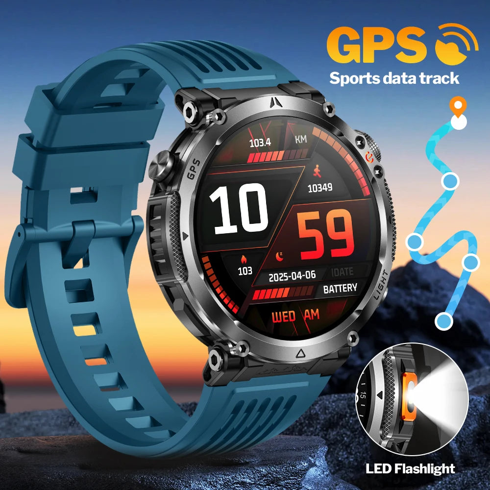 Wonlex GPS Smart Watch AMOLED Bluetooth Call Heart Rate 100+ Sports