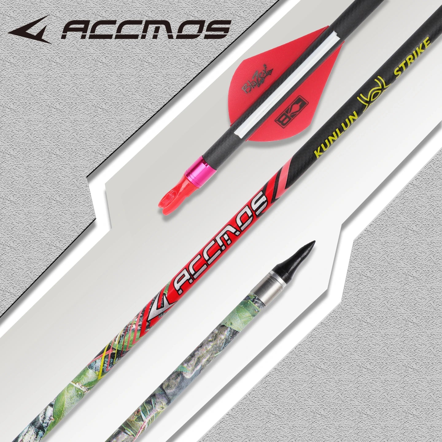 ACCMOS Arrow ID6 Spine 450 Pure Carbon Arrows Hunting Target Shooting