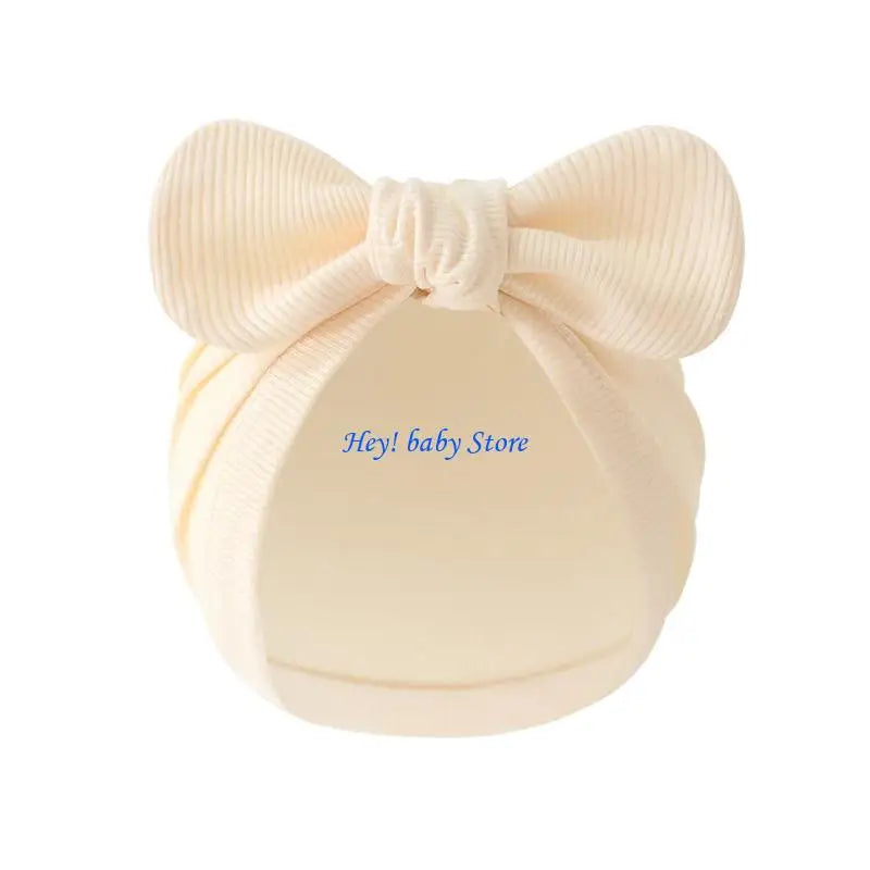 Newborn Bowknot Bonnet Hat | Soft Cotton Cap 0–3 Months
