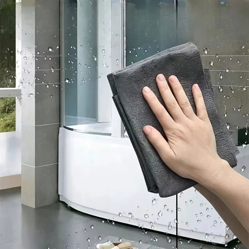 5Piece Magic Cleaning Cloth，Window Cleaning No Trace Left，Waterless Printing Wipe Glass Wiper Mirror Artifact 7.87Inch/9.84Inch Peaceful Pleasures Health and Wellness