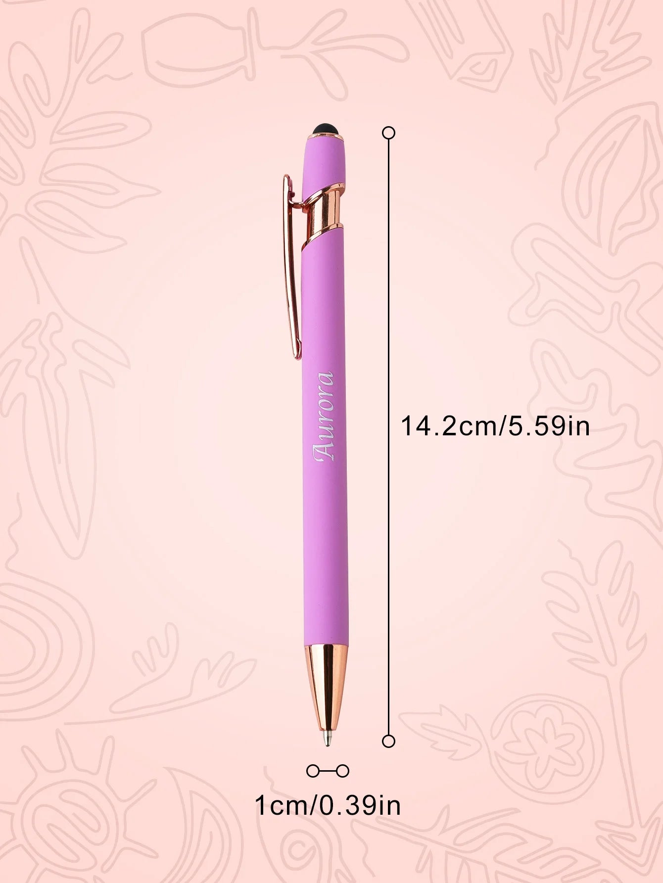 Custom Name Ballpoint Pen Personalized Engraved Stylus Soft Touch 10 Colors Gift For Coupes Teacher Student Back To School Peaceful Pleasures Health and Wellness