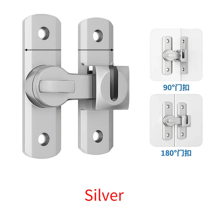 90/180° Flip Door Lock – Zinc Alloy Sliding Barn Door Latch