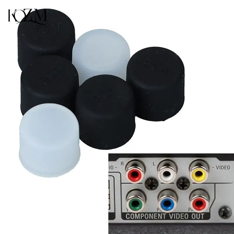 10-Pack Silicone Dust Plugs for TV AV Audio Video Ports