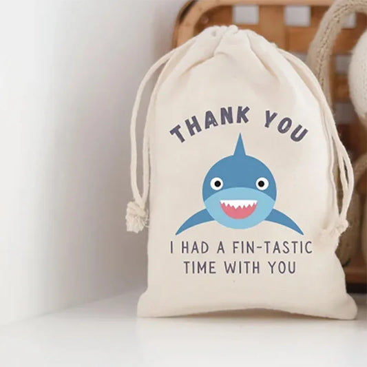 5-Pack Shark Ocean Theme Party Favor Candy Gift Bags Party Favor Bags Peaceful Pleasures Health and Wellness bag 13x18cm 5 pieces