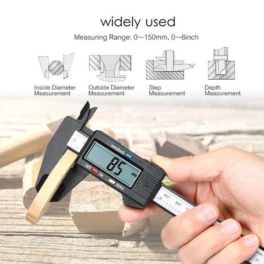 100/150mm electronic vernier caliper, carbon fiber dial vernier caliper, micrometer, digital scale. Batteries are not included Peaceful Pleasures Health and Wellness