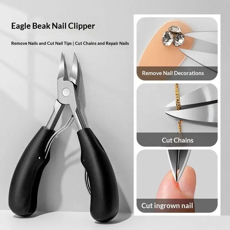 Professional Grade Concave Stainless Steel Nail Clippers For Thick Nails And Ingrown Toenails Sharp Curved Blade For Easy Trim Peaceful Pleasures Health and Wellness