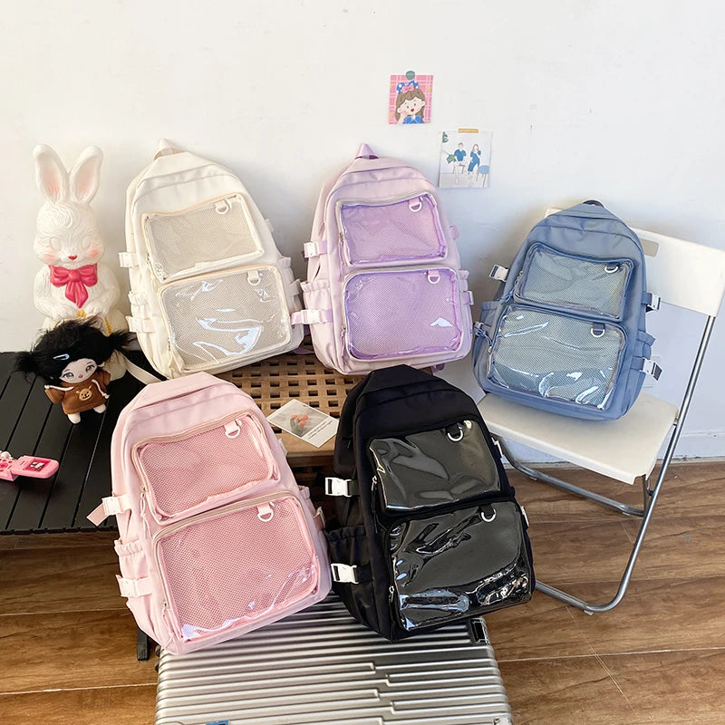 Japanese Ita Bag Transparent Backpack | Anime Pin Display