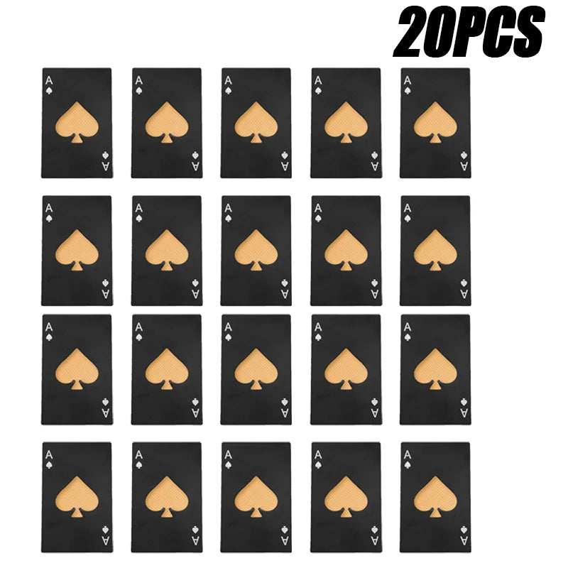 20PCS Playing Card Bottle Openers – Stainless Steel Bar Tool