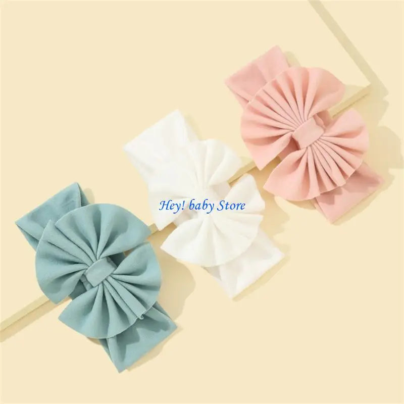 Baby Girls Turban Headbands | Soft Newborn Hair Wrap 3-Pack