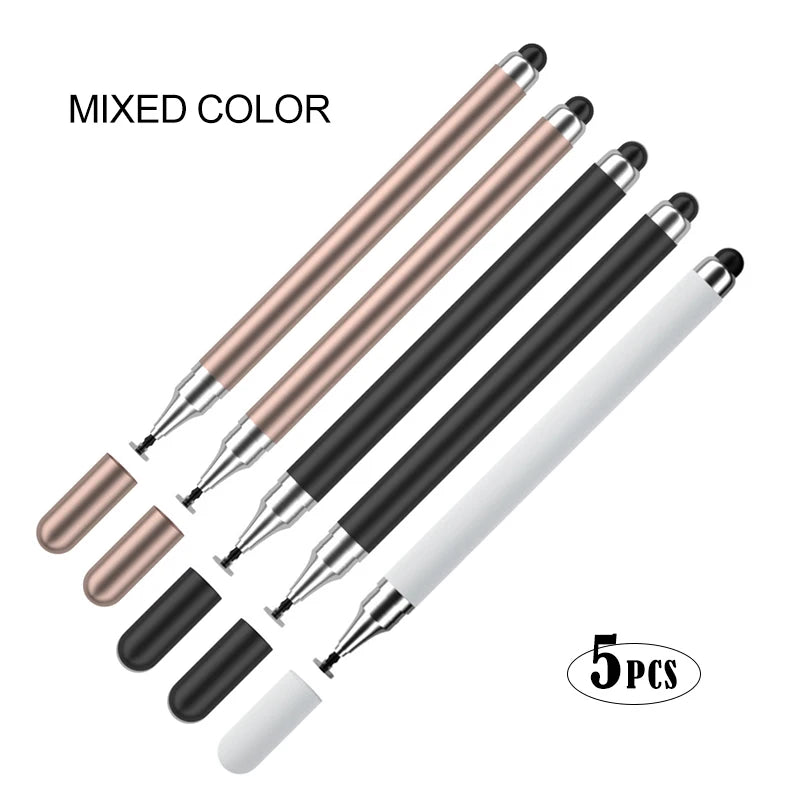 2-in-1 Capacitive Stylus For Touch Screen Stylus Pen For ipad Touch Pencil For Cell Phone Universal stylus pen For Phone Peaceful Pleasures Health and Wellness Mixed color2(5pcs)