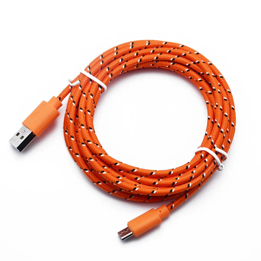 Nylon Braided Micro USB Fast Charge Cable 1M 2M 3M – Android