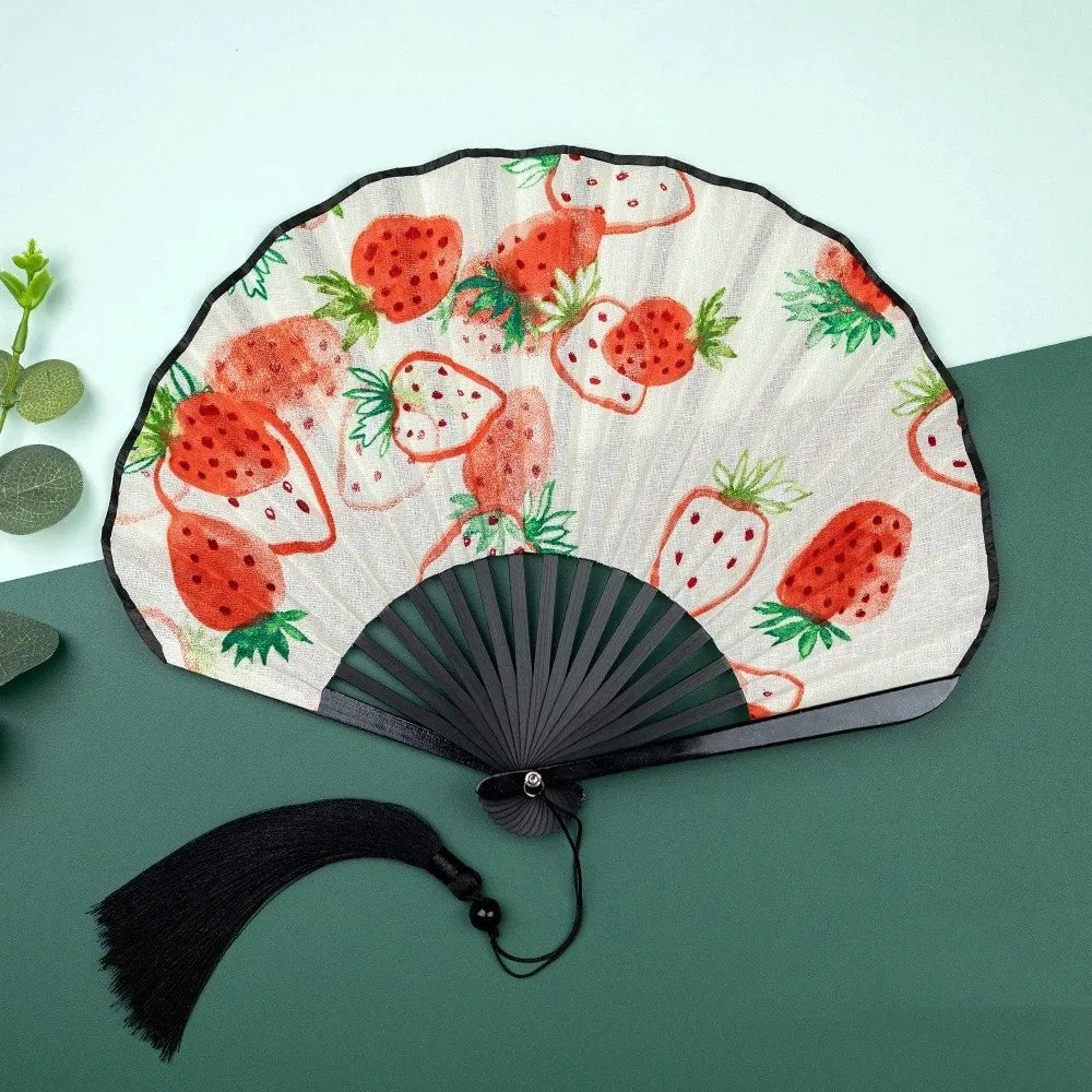 Retro Mini Shell Fan – Chinese Style Handheld Fan with Tassel