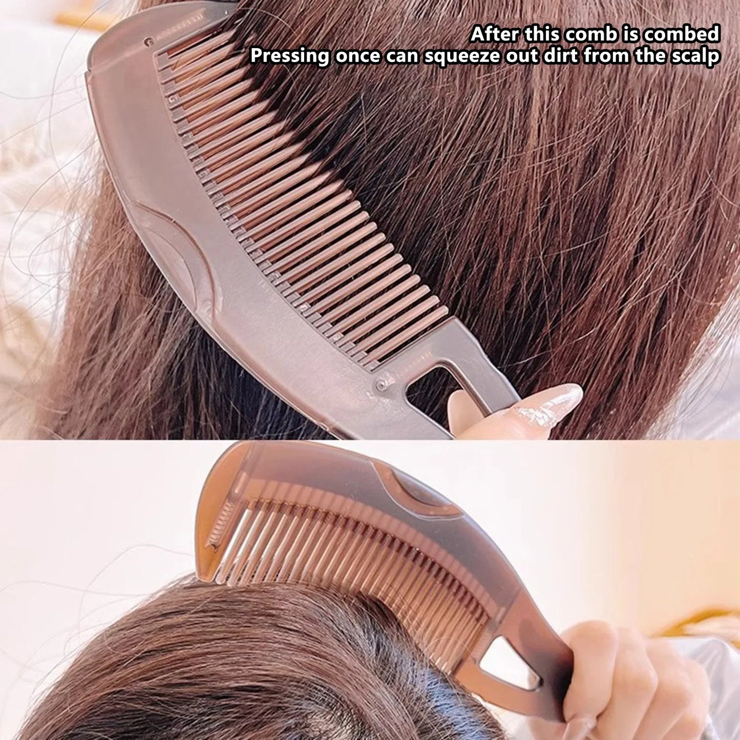 Dandruff Relief Comb Hollow Tooth Hairbrush Scalp Point Massage Dandruff Removal Reduce Ltching Scalp Care Comb for Women Men Peaceful Pleasures Health and Wellness