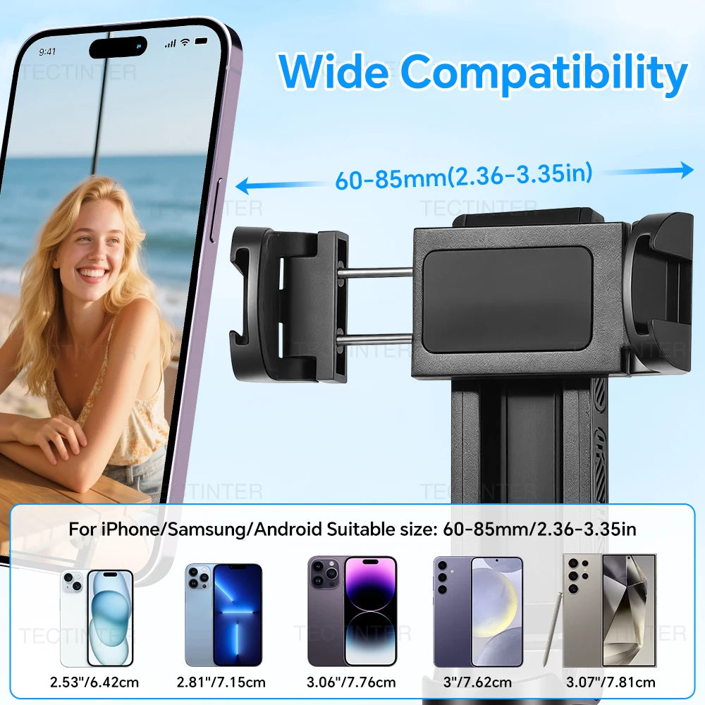 Foldable Selfie Stick Tripod for Phone Portable Extendable Stand with Wireless Remote Mini Multi-Function Tripod For IOS/Android Peaceful Pleasures Health and Wellness