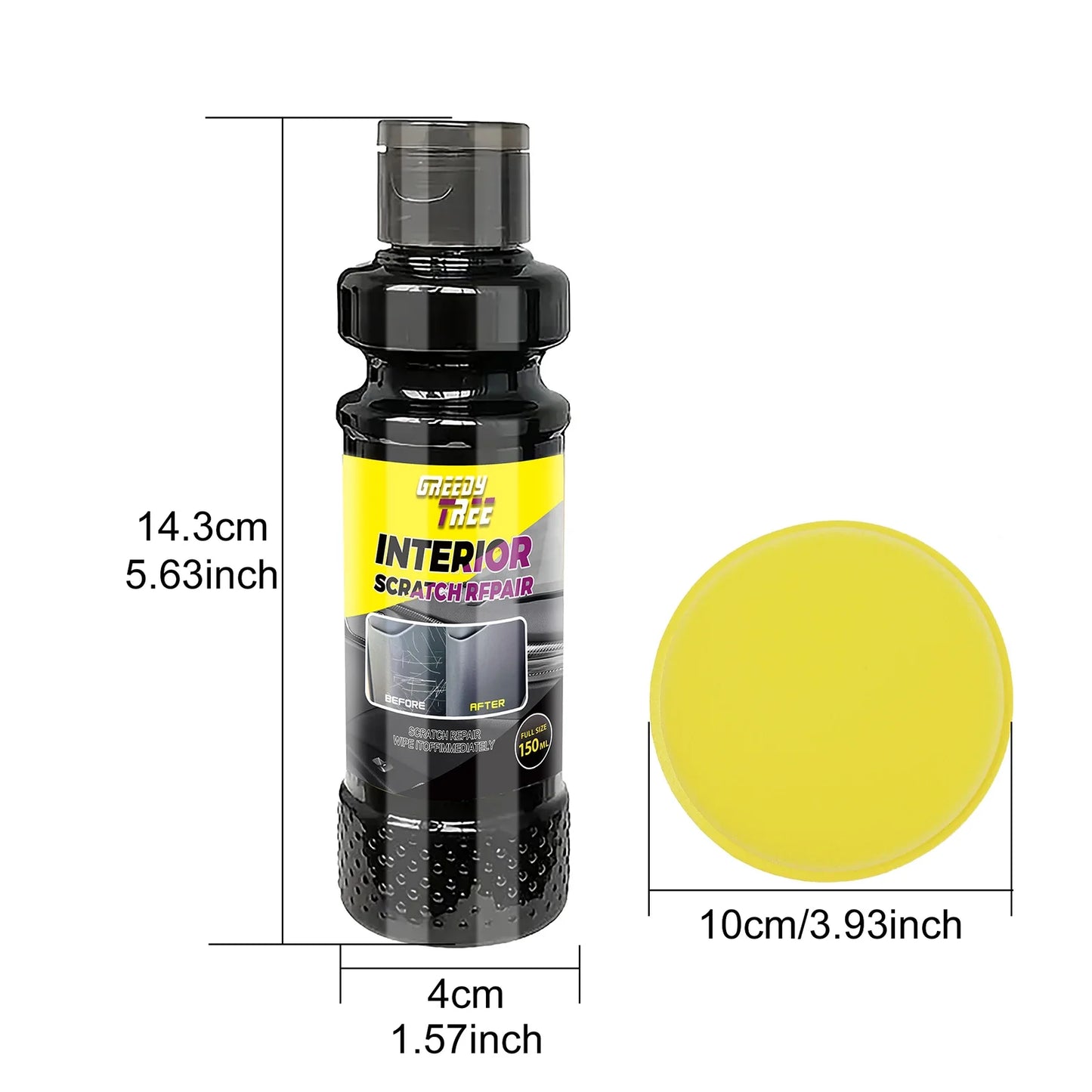 Car Interior Plastic Restorer & Scratch Repair Wax Kit