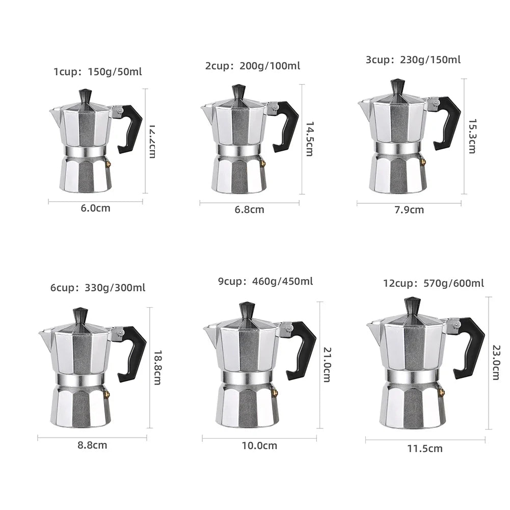 Octagonal Moka Pot – Stovetop Espresso Maker | Home & Camping