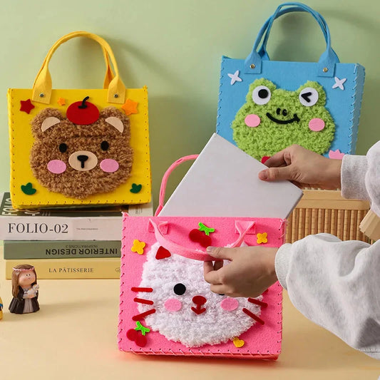 DIY Sewing Felt Bag Kids Education Toy Cute Cartoon Animal Hand Safe Peaceful Pleasures Health and Wellness