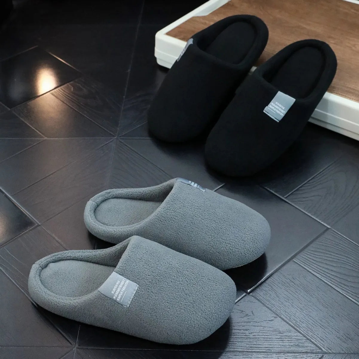 Plush Closed Toe House Slippers | Non-Slip Unisex Winter Flats