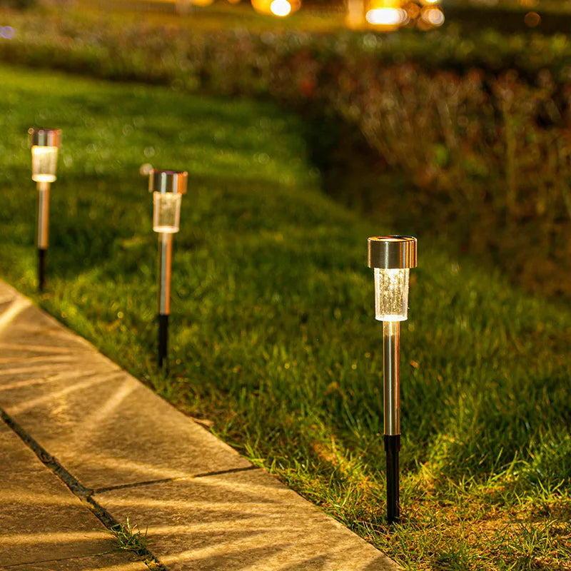 Solar Stainless Steel Pathway Lights | Waterproof Garden Stake