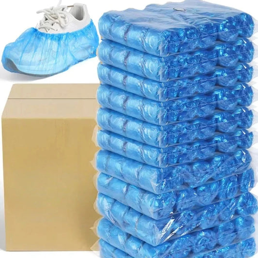 40-120pcs Disposable Waterproof Shoe Cover Plastic Non-slip Foot Cover Indoor PE Padded Overshoes Rain Mud-proof Shoe Cover shoe Peaceful Pleasures Health and Wellness