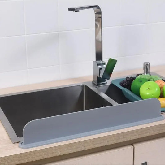 Reusable Silicone Barrier Countertop Sink Splash Guard Splashproof Bathroom Home Dish Washing Suction Cup Board Water Baffle Peaceful Pleasures Health and Wellness