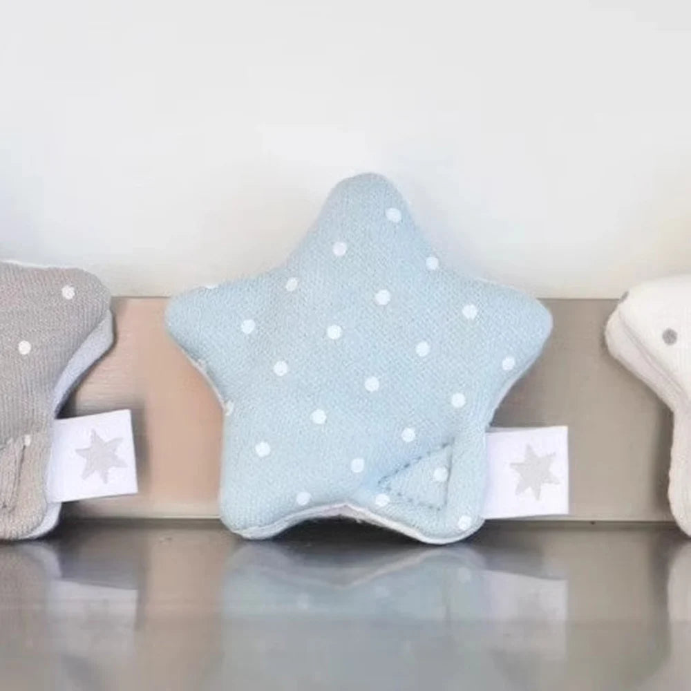 Korean Style Star Earphone Storage Data Cable Wired Earphone Organizer Cute Polka Dot Storage Organizer Office Travel Daily Use Peaceful Pleasures Health and Wellness Blue