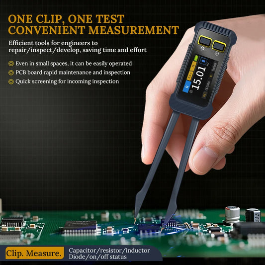 Digital Smart Tweezer LCR SMD ESR Tester Resistance Capacitance Inductance Continuity Diode Test Measurement Tools Peaceful Pleasures Health and Wellness