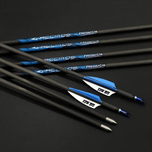 ID4 Spine 300 1000 Pure Carbon Arrow Compound Recuvre Bow Archery Peaceful Pleasures Health and Wellness 12pc sp1000 32in