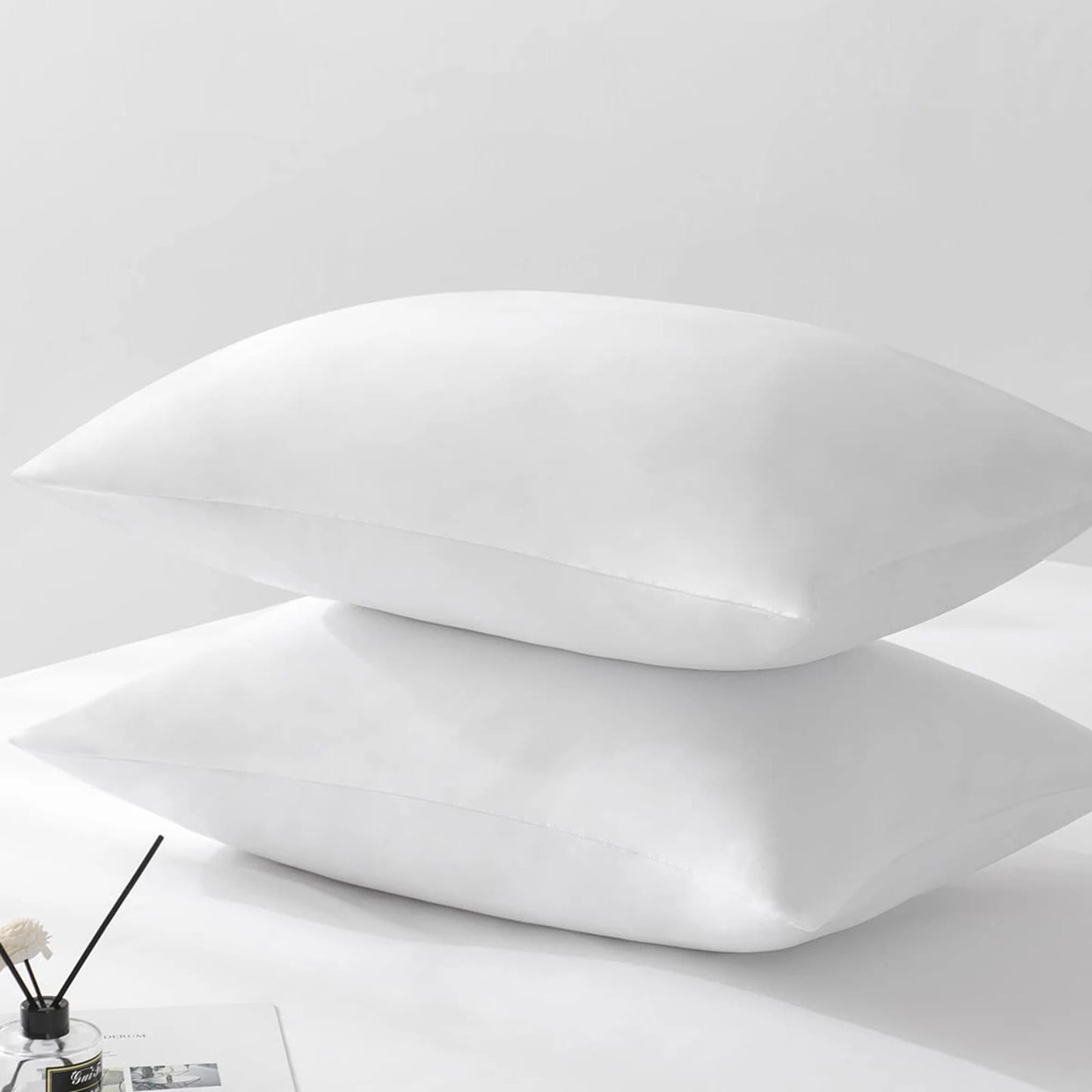2pcs/set 51*66cm/51*101cm Rectangle Polyester Fabric Pillow Cases For Home/Hotel Pillowcases Solid Color Pillow Covers Peaceful Pleasures Health and Wellness