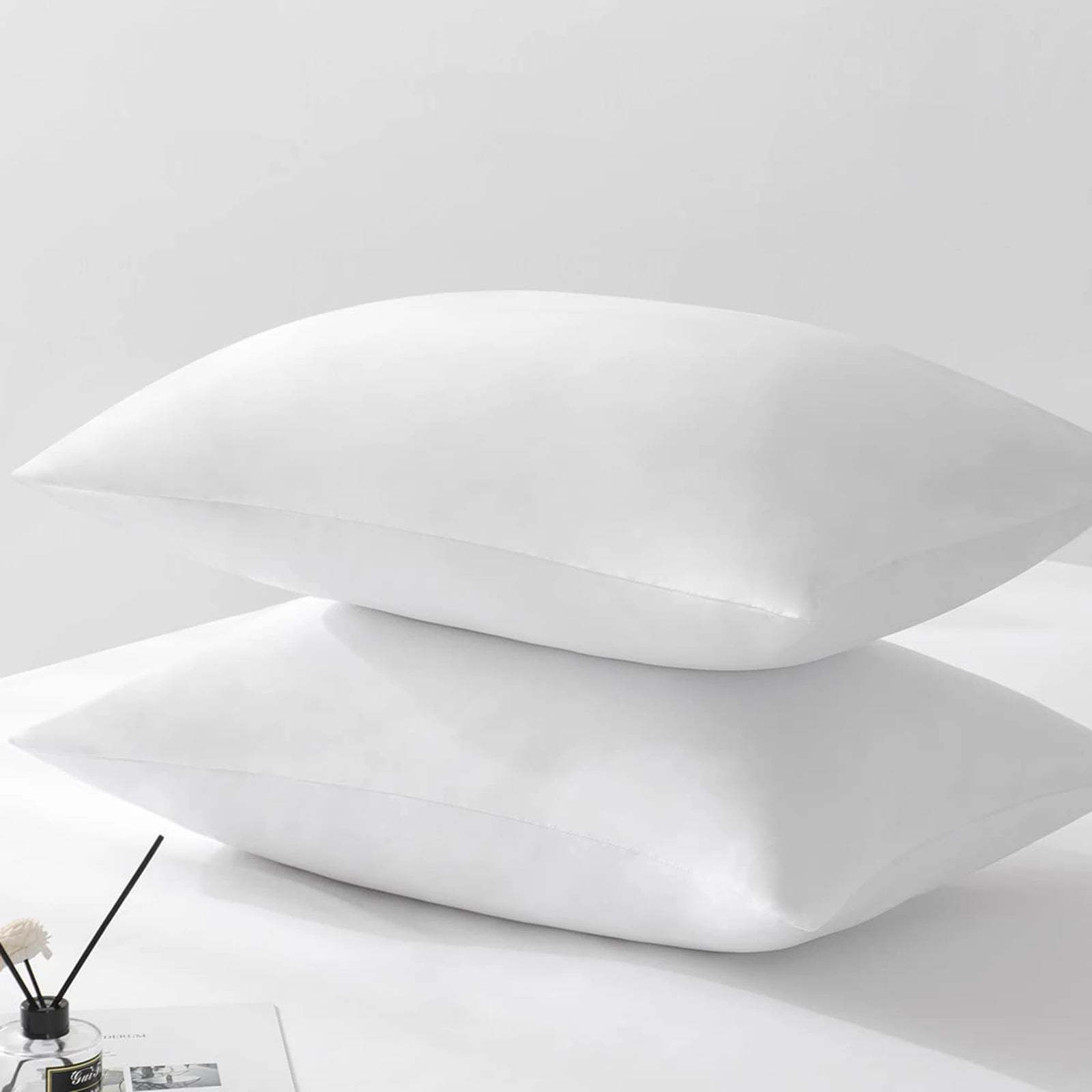 2pcs/set 51*66cm/51*101cm Rectangle Polyester Fabric Pillow Cases For Home/Hotel Pillowcases Solid Color Pillow Covers Peaceful Pleasures Health and Wellness