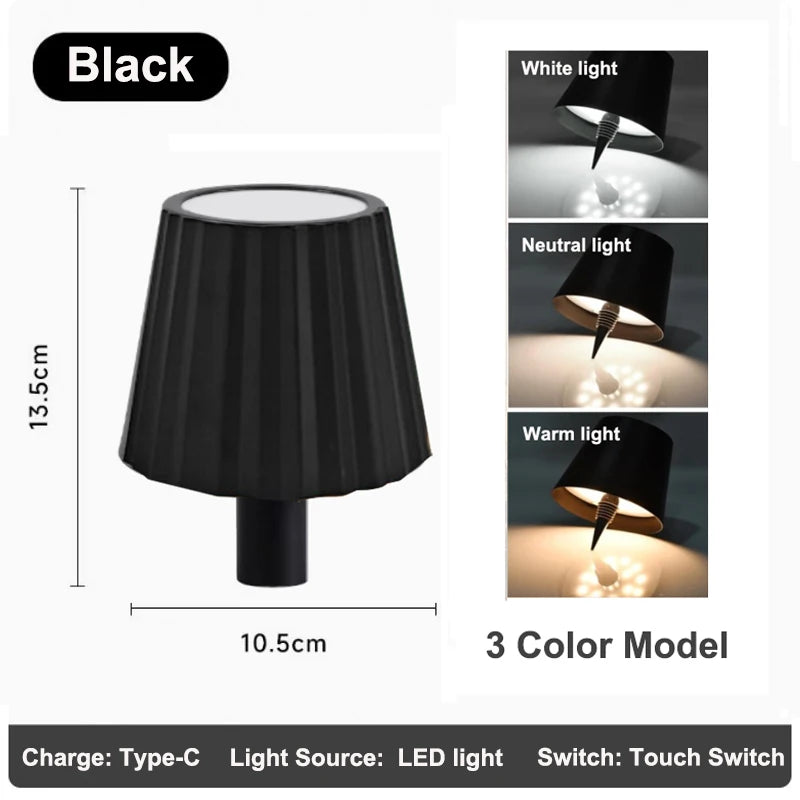 RGB Wireless Table Lamp For Wine Bottles LED Bottle Light For Outdoor Use Touch Control Ideal For Restaurant Bars Festival Party Peaceful Pleasures Health and Wellness Style B-3 Color 0-5W