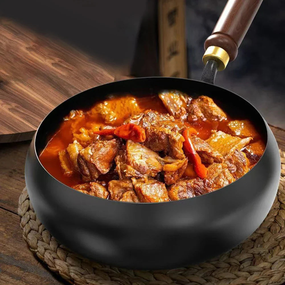 Hand Forged Iron Wok – Chinese Big Belly Uncoated Frying Pan