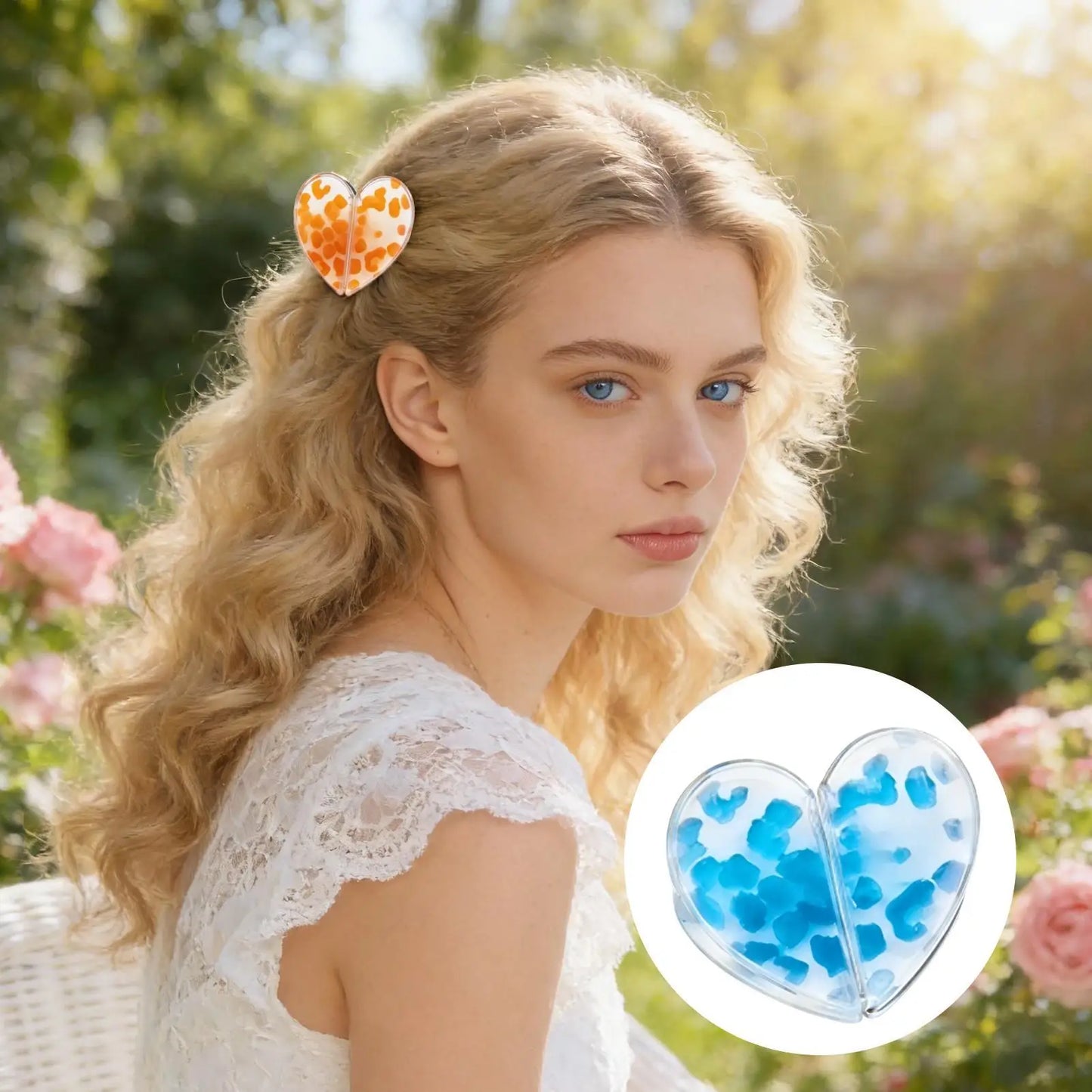 Heart-Shaped Magnetic Hair Clip – Strong Hold, No Crease
