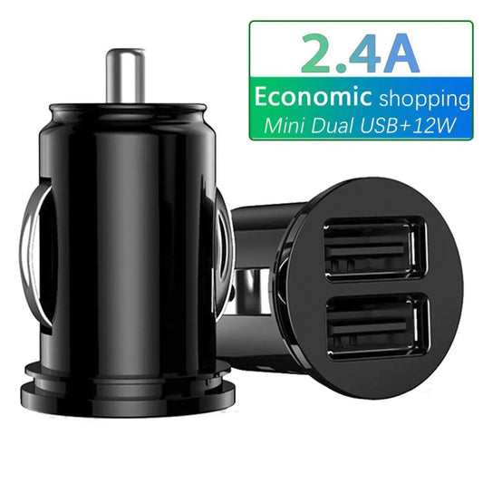 Dual USB Car Charger 5A Fast Charging 2-Port 12-24V Adapter Car USB Charger Peaceful Pleasures Health and Wellness
