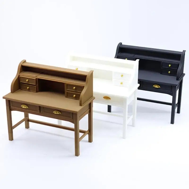 1/12 Scale Miniature Desk | Dollhouse Furniture for Display