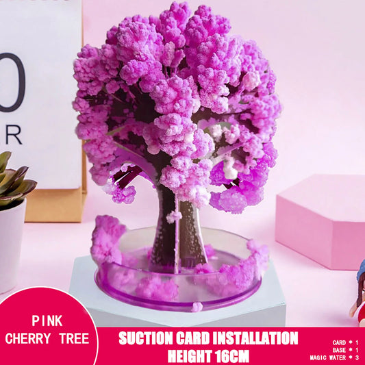 Magic Growing Christmas Tree Crystal Paper Christmas Decoration New Year Science Toy Artificial Home Decor Ornaments Wholes Peaceful Pleasures Health and Wellness