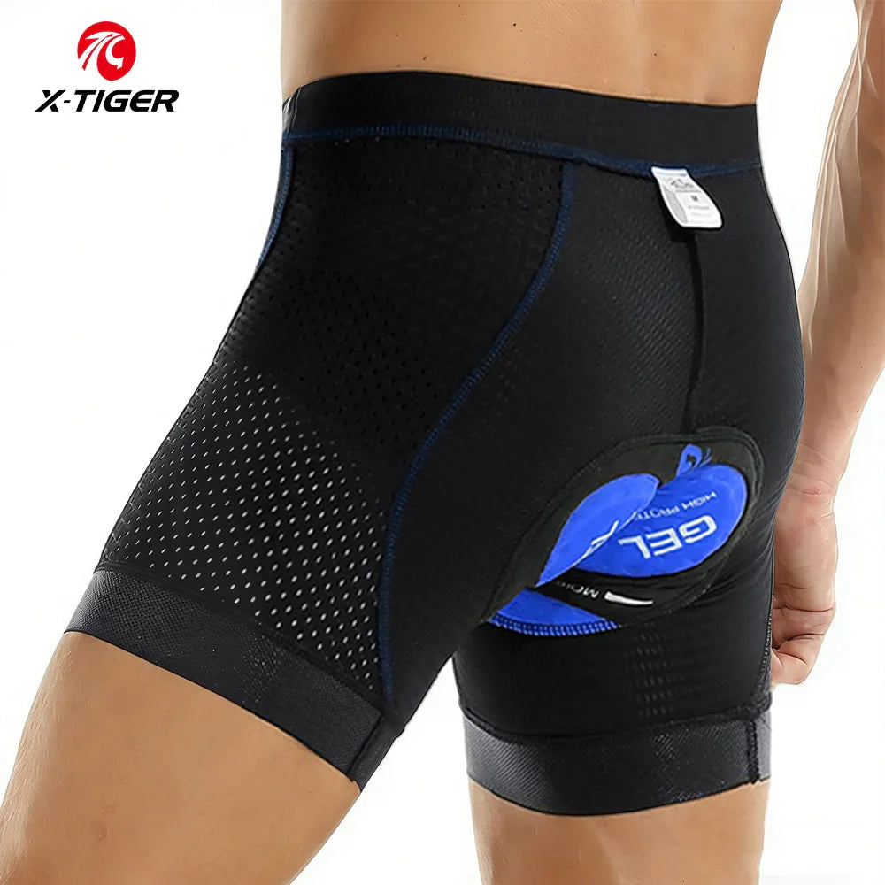 X-TIGER Men's 5D Gel Padded MTB Cycling Underwear Shorts