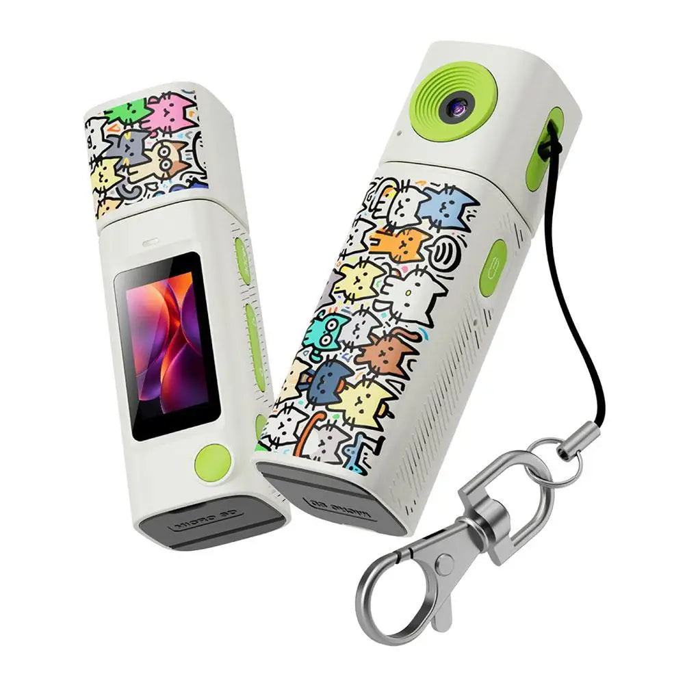 Thumb Sports Digital Camera HD Video Photo Student Mini Pocket Camera Outdoor Travel Vlog Recording Device Peaceful Pleasures Health and Wellness White