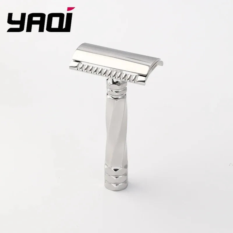Yaqi Cerberus Stainless Steel Safety Razor 0.65mm Blade Gap 77mm Handle for Smooth Shaving Experience Peaceful Pleasures Health and Wellness RAASS2478