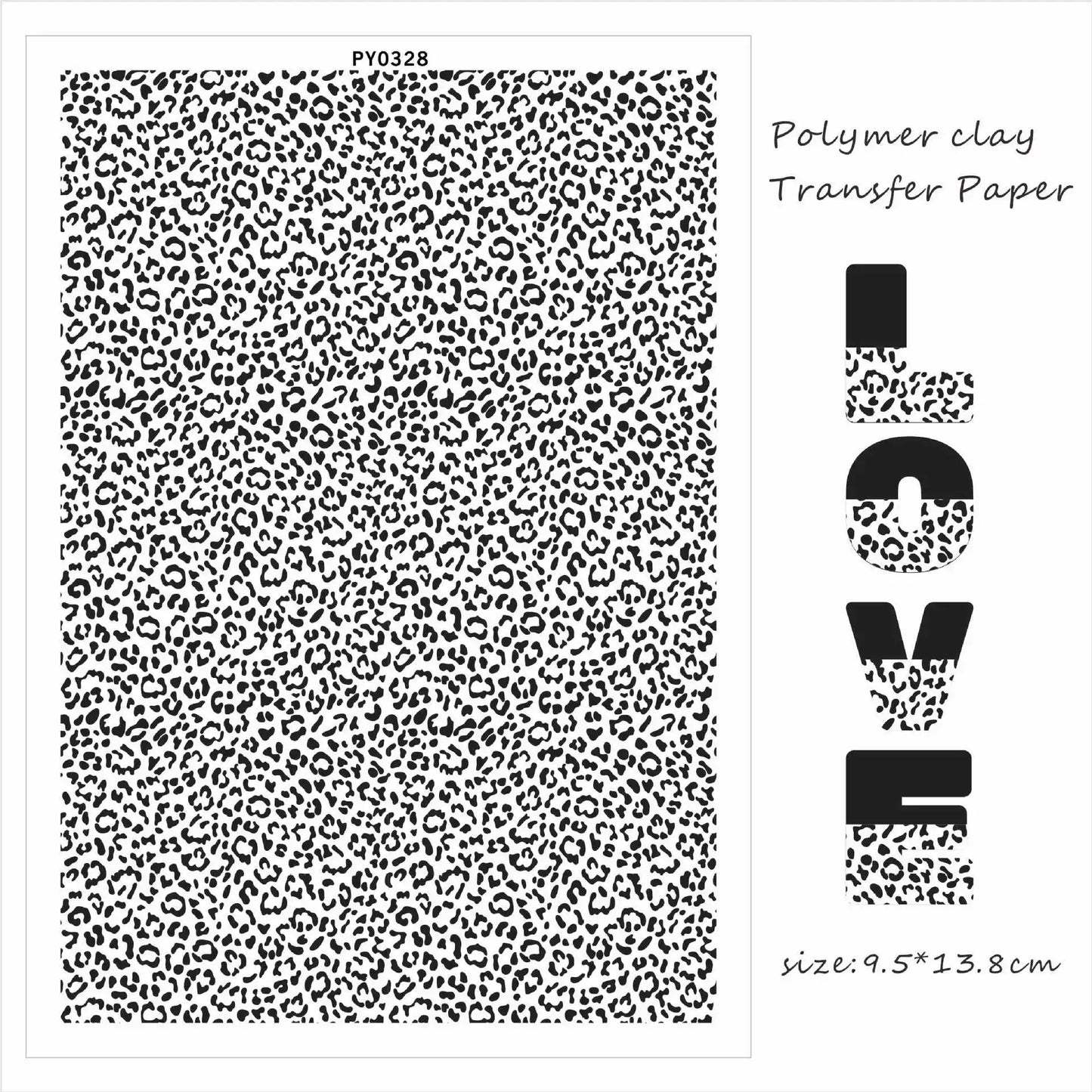 Leopard Print Water Transfer Paper for Polymer Clay Jewelry Making