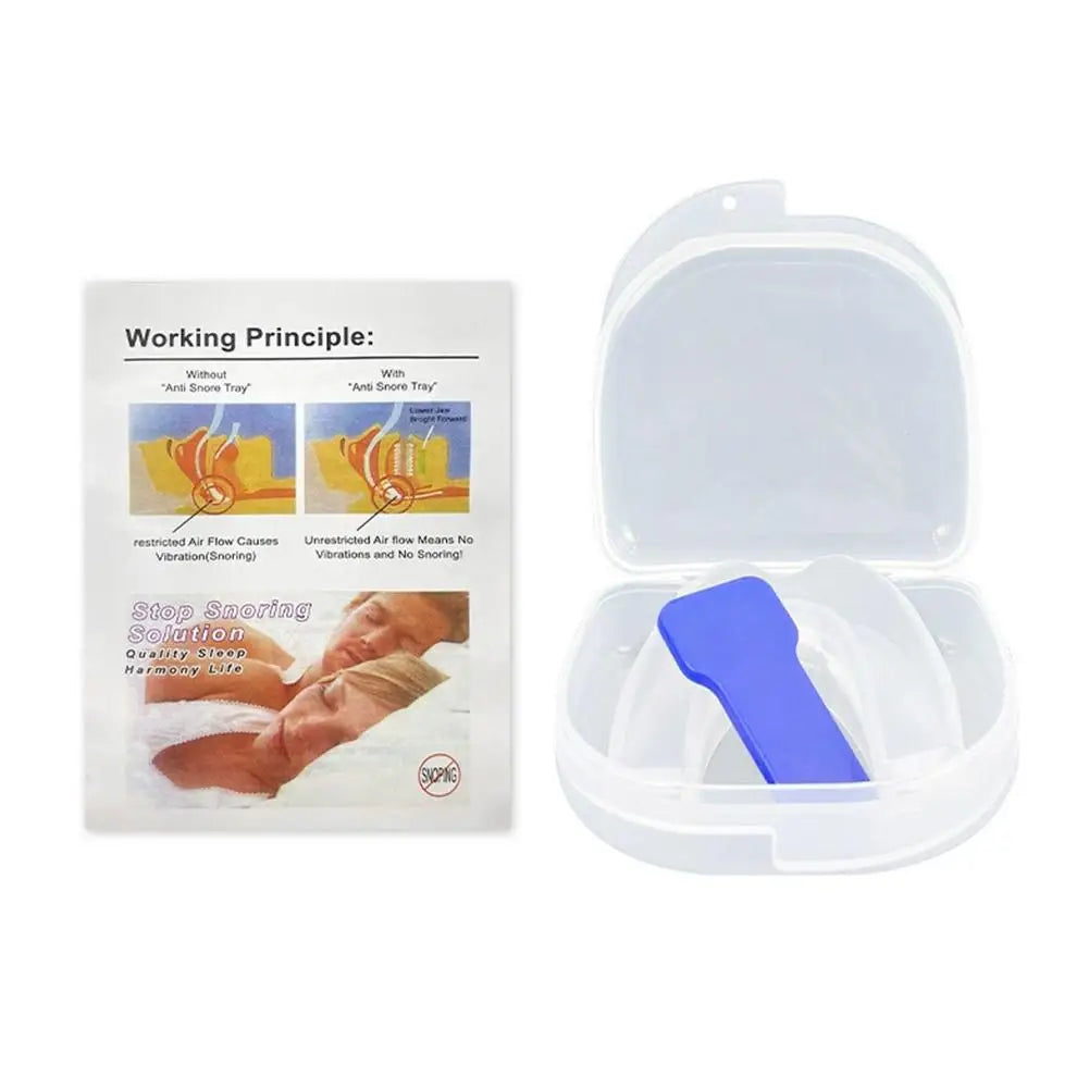 Reusable Anti-Snoring Silicone Mouthpiece | Quiet Sleep Aid Anti-Snoring Mouthpiece Peaceful Pleasures Health and Wellness